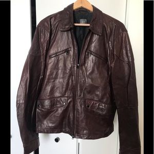 Vintage Armani Exchange motorcycle leather jacket